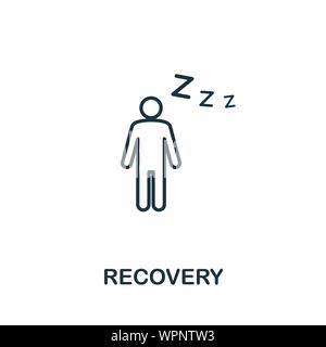Recovery Symbol. Dünne outline Style Design von Fitness icons Collection. Kreative Erholung Symbol für Web Design, Anwendungen, Software, drucken Stock Vektor
