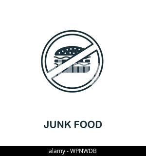 "Junk Food"-Symbol. Dünne outline Style Design von Fitness icons Collection. Kreative Junk Food Symbol für Web Design, Anwendungen, Software, drucken Stock Vektor