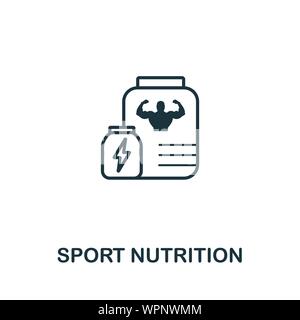 Sport Ernährung Symbol. Dünne outline Style Design von Fitness icons Collection. Kreative Sport Ernährung Symbol für Web Design, Anwendungen, Software, drucken Stock Vektor