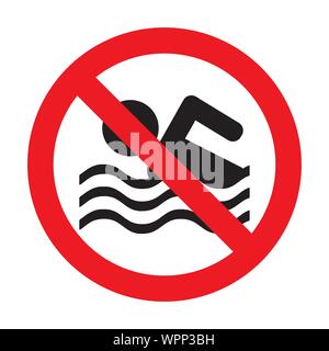 Schwimmen verboten Stock Vektor