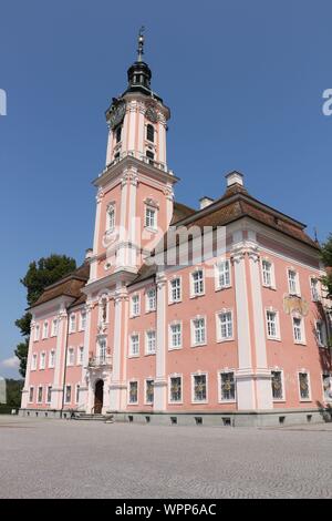 Blick auf die Wallfahrtskirche Birnau am Bodensee Stockfoto