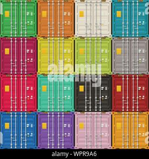 Cargo Container Blick auf Türen Stock Vektor