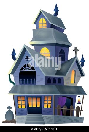 Bild mit haunted House die Punktedichte für Kreise und Quadrate 1. Stock Vektor