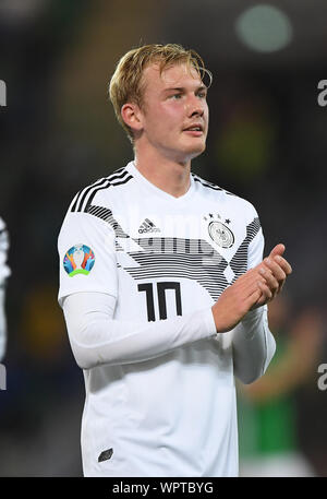 Letzte Jubel: Julian Brandt (Deutschland). GES/fussball/EURO Qualifikation: Nordirland - Deutschland, 09.09.2019 Fußball: Europäische Qualifier: Nordirland gegen Deutschland, Belfast, September 9, 2019 | Verwendung weltweit Stockfoto