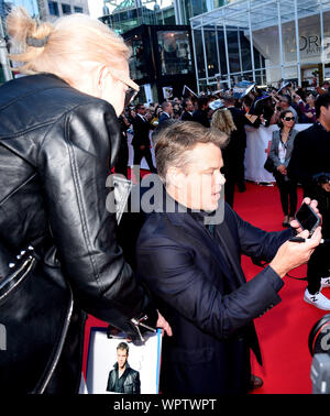 TORONTO, ONTARIO - SEPTEMBER 09: Matt Damon besucht die "Ford v Ferrari 'Premiere während der 2019 Toronto International Film Festival in der Roy Thomson Hall am September 09, 2019 in Toronto, Kanada. Foto: imageSPACE/MediaPunch Credit: MediaPunch Inc/Alamy leben Nachrichten Stockfoto