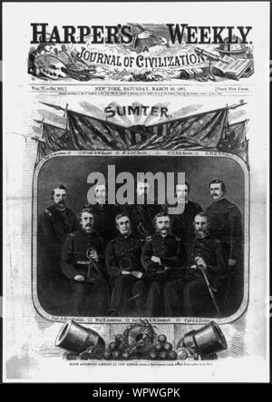 Dur [Robert] Anderson Befehl am Fort Sumter Stockfoto