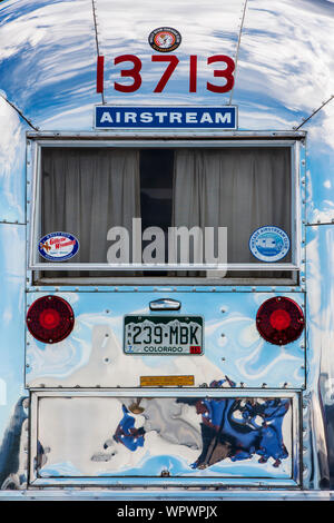 Airstream camping trailers im Vintage Airstream Club Rocky Mountain Rally Stockfoto