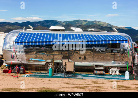 Airstream camping trailers im Vintage Airstream Club Rocky Mountain Rally Stockfoto