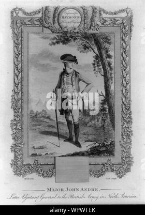 Major John Andre, später Adjutant General der Britischen Armee in Nordamerika/Dodd delin. ; Cook sculp. Stockfoto