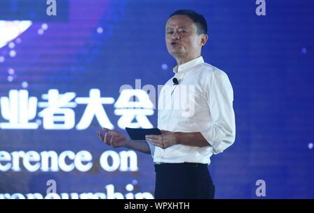 Zhejiang, Zhejiang, China. 10 Sep, 2019. Juli 10, 2017, Ma nahmen an der 2017 Global Unternehmerinnen-Konferenz in Hangzhou. Credit: SIPA Asien/ZUMA Draht/Alamy leben Nachrichten Stockfoto