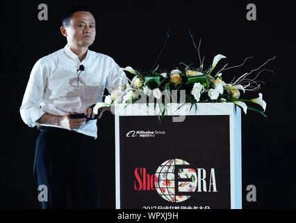 Zhejiang, Zhejiang, China. 10 Sep, 2019. Juli 10, 2017, Ma nahmen an der 2017 Global Unternehmerinnen-Konferenz in Hangzhou. Credit: SIPA Asien/ZUMA Draht/Alamy leben Nachrichten Stockfoto