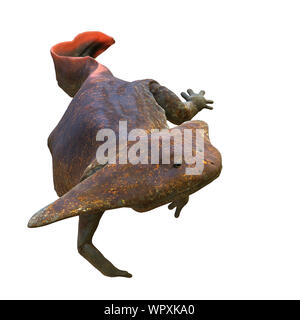 Diplocaulus, niedliche Tier aus dem späten Karbon zum Perm isoliert auf weißem Hintergrund (3d Paläontologie Abbildung) Stockfoto