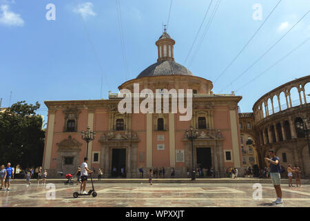 Echten Basilika Nuestra Señora de los Desamparados, Valencia, Spanien, 6. August 2019 Stockfoto