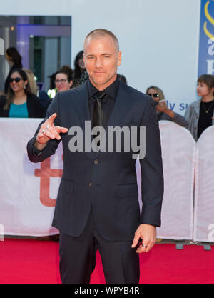 Toronto, Kanada. 9 Sep, 2019. Schauspieler Sean Carrigan Posen für Fotos vor der internationalen Premiere des Films 'Ford v Ferrari' an Roy Thomson Hall während der 2019 Toronto International Film Festival (TIFF) in Toronto, Kanada, an Sept. 9, 2019. Credit: Zou Zheng/Xinhua Stockfoto