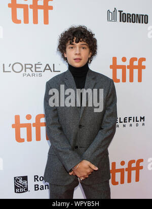 Toronto, Kanada. 9 Sep, 2019. Schauspieler Noah Jupe Posen für Fotos vor der internationalen Premiere des Films 'Ford v Ferrari' an Roy Thomson Hall während der 2019 Toronto International Film Festival (TIFF) in Toronto, Kanada, an Sept. 9, 2019. Credit: Zou Zheng/Xinhua Stockfoto