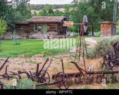 Mit Blick auf den John jarvie Historisches Anwesen, Braun Park, Utah. Stockfoto