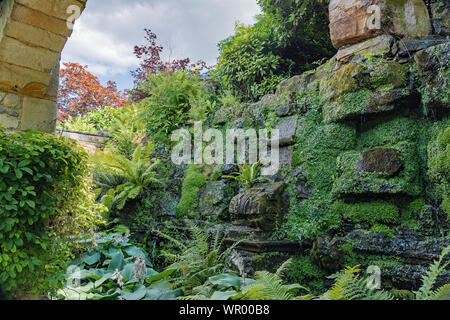 Schattigen Grotten-italienischen Garten, Hever Castle, Großbritannien Stockfoto