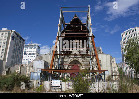 Kirchen bei Reparaturarbeiten in Christchurch, Neuseeland Stockfoto