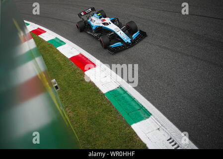 Monza, Italien. 07 Sep, 2019. ROKiT Williams Racing polnischen Fahrer Robert Kubica konkurriert im dritten Training der F1 Grand Prix von Italien auf dem Autodromo Nazionale di Monza. Credit: SOPA Images Limited/Alamy leben Nachrichten Stockfoto