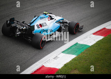 Monza, Italien. 07 Sep, 2019. ROKiT Williams Racing polnischen Fahrer Robert Kubica konkurriert im dritten Training der F1 Grand Prix von Italien auf dem Autodromo Nazionale di Monza. Credit: SOPA Images Limited/Alamy leben Nachrichten Stockfoto