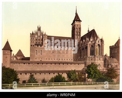 Marienburg, Ostseite, Preußen, Deutschland (d. h., Malbork, Polen); Stockfoto