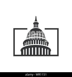 Regierung Symbol Premium Creative Capitol Building logo vektor design Wahrzeichen Abbildungen Stock Vektor