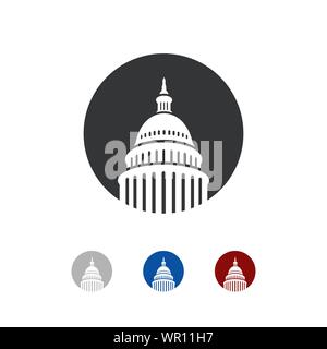 Regierung Symbol Premium Creative Capitol Building logo vektor design Wahrzeichen Abbildungen Stock Vektor
