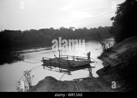 Marion Post Wolcott - alte Kabel Fähre zwischen Camden und Gees Schlaufe, Alabama Stockfoto