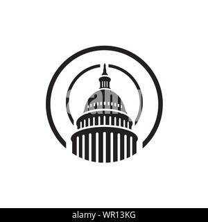 Premium kreative Wahrzeichen Capitol Building logo vektor design ikonischen Abbildungen Stock Vektor