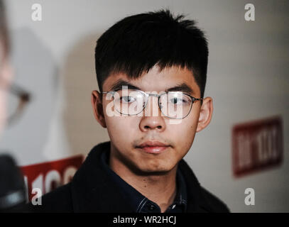 Berlin, Deutschland. 09 Sep, 2019. Pro-demokratischen Aktivisten Josua Wong in Berlin Credit: Michael Kappeler/dpa/Alamy leben Nachrichten Stockfoto