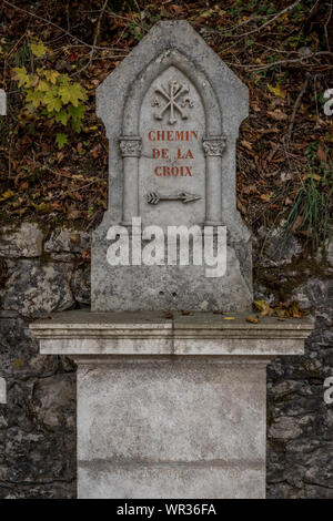 Chemin de la Croix, Rocamadour, Stein, Marker, Frankreich Stockfoto