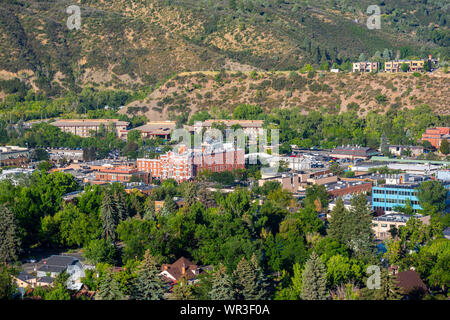 Downtown Durango, Colorado an einem sonnigen Tag Stockfoto