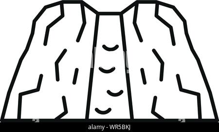 Wasserfall Symbol. Umrisse Wasserfall vektor Symbol für Web Design auf weißem Hintergrund Stock Vektor
