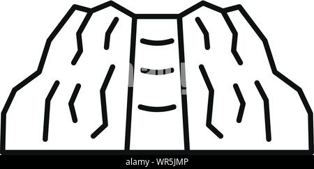 Tropische cascade Symbol. Umrisse tropischen cascade Vektor Symbol für Web Design auf weißem Hintergrund Stock Vektor