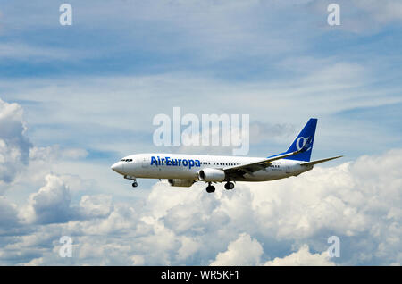 Barcelona, Spanien - 18. Mai 2019: AirEuropa Flugzeug Boeing 737 am Flughafen El Prat in Barcelona Stockfoto