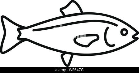 Ozean fisch Symbol. Umrisse Meeresfische vektor Symbol für Web Design auf weißem Hintergrund Stock Vektor