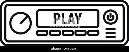 Fm-radio Car Audio-Symbol. Übersicht FM-Radio Car Audio vector Symbol für Web Design auf weißem Hintergrund Stock Vektor