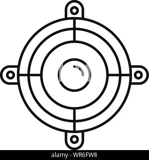 Auto Lautsprecher Symbol. Übersicht Auto Lautsprecher vektor Symbol für Web Design auf weißem Hintergrund Stock Vektor