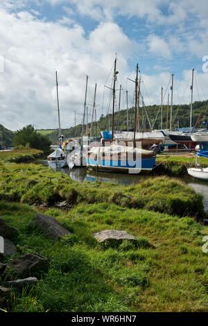 Gweek Quay Boatyard, Cornwall, England Stockfoto