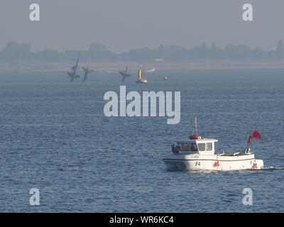 Sheerness, Kent, Großbritannien. 10. September, 2019. UK Wetter: einen hellen und sonnigen Morgen in Sheerness, Kent auf was schaut, ein schöner Tag zu werden. Credit: James Bell/Alamy leben Nachrichten Stockfoto