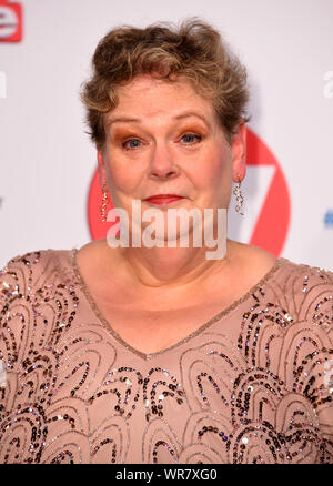 Anne Hegerty Teilnahme an der TV-Choice Awards im Hilton Hotel, Park Lane, London statt. Stockfoto