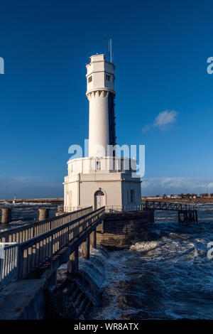 Leuchtturm IN ANGLET STRAND UND HAFEN BAYONNE PORT AQUITAINE FRANKREICH - LE PHARE D'ANGLET À L'Entrée du Port de BAYONNE © Frédéric BEAUMONT Stockfoto
