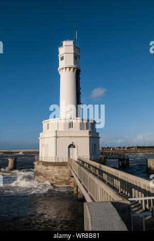 Leuchtturm IN ANGLET STRAND UND HAFEN BAYONNE PORT AQUITAINE FRANKREICH - LE PHARE D'ANGLET À L'Entrée du Port de BAYONNE © Frédéric BEAUMONT Stockfoto