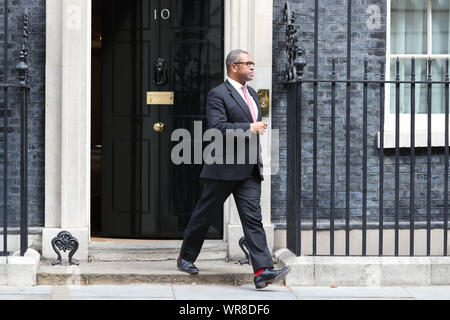 Minister ohne Portfolio James geschickt verlassen nach der Teilnahme an einer Kabinettssitzung am 10 Downing Street, London. Stockfoto