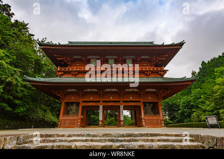 Wakayama, Japan - 23. Juli 2019: Main Gate am Weltkulturerbe Koyasan. Stockfoto