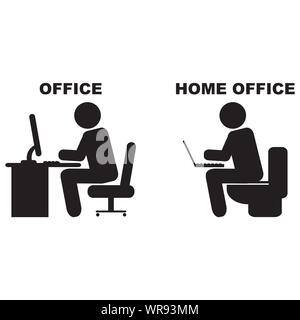 Office Home Office-Symbol Stock Vektor