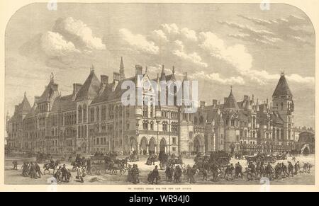 George Edmund's Street Design für Royal Courts of Justice, London 1872 Stockfoto