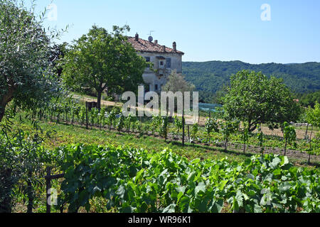 "Das weltweit kleinste Stadt', Hum, in Kroatien Stockfoto