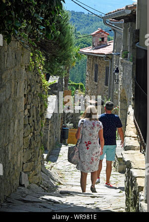 "Das weltweit kleinste Stadt', Hum, in Kroatien Stockfoto