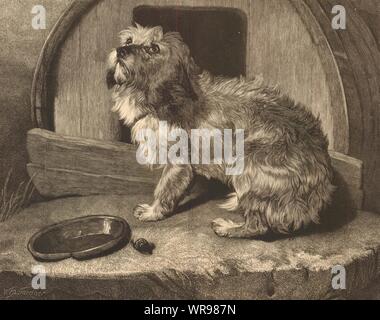 Es jemals werden so bescheiden, es gibt keinen Ort an wie zu Hause. Sir Edwin Landseer. Hunde 1874 Stockfoto